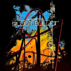 Knotts Berry Farm Roller Coaster Silver Bullet Shirt